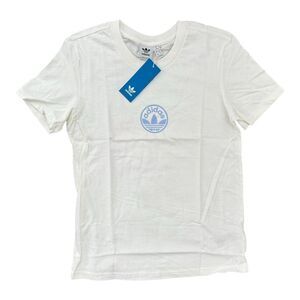 Adidas Circle Trefoil T-Shirt White IZ1315 Women’s Size Small